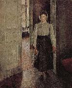 Camille Pissarro young woman oil